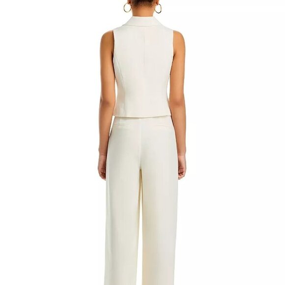 AQUA Double-Breasted Vest Ivory M NWT - Picture 8 of 8